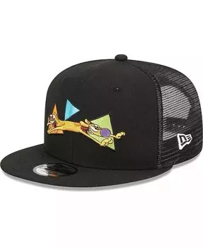 Мужская кепка Snapback Black Cat Dog Trucker 9FIFTY New Era, черный