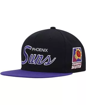 Мужская кепка Snapback Black Phoenix Suns Hardwood Classics MVP Team Script 2.0 Mitchell & Ness