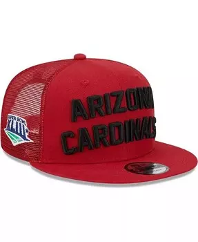 Мужская кепка Snapback Cardinal Arizona Cardinals Stacked Trucker 9FIFTY New Era, красный