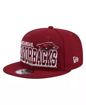 Мужская кепка Snapback Cardinal Arkansas Razorbacks Game Day 9FIFTY New Era, красный
