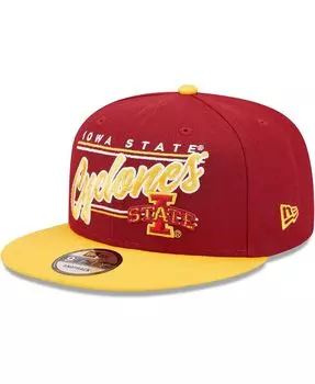Мужская кепка Snapback Cardinal Iowa State Cyclones Team Script 9FIFTY New Era