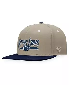 Мужская кепка Snapback цвета хаки/темно-синего цвета Penn State Nittany Lions Land Top Of The World, бежевый