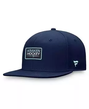 Мужская кепка Snapback Deep Sea Blue Seattle Kraken Authentic Pro Prime Fanatics, синий
