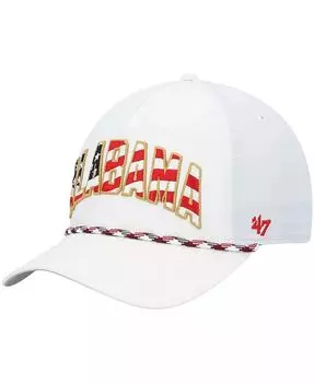 Мужская кепка Snapback Flutter Hitch White Alabama Crimson Tide со звездами и полосками '47 '47 Brand, белый