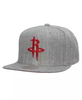 Мужская кепка Snapback Houston Rockets Hardwood Classics 2.0 цвета Хизер Серый Mitchell & Ness, серый