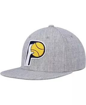 Мужская кепка Snapback Indiana Pacers Hardwood Classics 2.0 цвета Хизер Серый Индиана Пэйсерс Mitchell & Ness