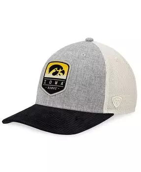 Мужская кепка Snapback Iowa Hawkeyes Slick Adventure Trucker серо-серого цвета, черная Top of the World