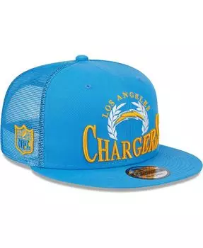 Мужская кепка Snapback Los Angeles Chargers Collegiate Trucker 9FIFTY синего цвета New Era