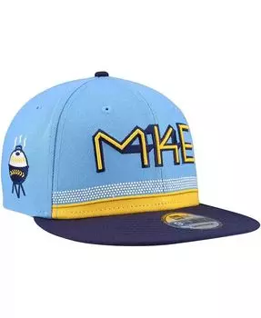 Мужская кепка Snapback Milwaukee Brewers City Connect 9FIFTY синего цвета New Era, синий