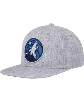 Мужская кепка Snapback Minnesota Timberwolves Hardwood Classics 2.0 Heather Grey Minnesota Timberwolves Mitchell & Ness, серый