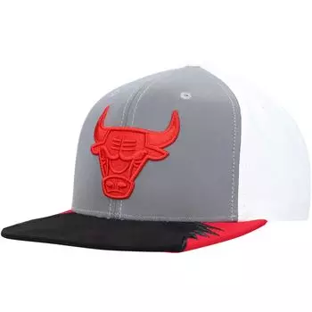 Мужская кепка Snapback Mitchell & Ness серого/белого цвета Chicago Bulls Day 5