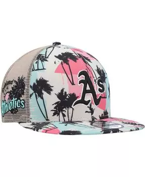 Мужская кепка Snapback Natural Oakland Athletics Retro Beachin' Trucker 9FIFTY New Era
