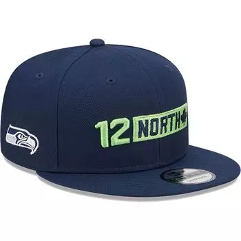 Мужская кепка Snapback New Era College Navy Seattle Seahawks 12 North Collection