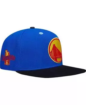 Мужская кепка Snapback Royal Golden State Warriors 7X NBA Finals Champions в любом состоянии Pro Standard, синий