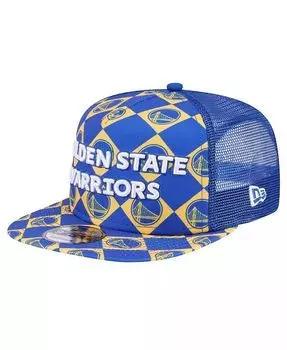 Мужская кепка Snapback Royal Golden State Warriors Seeing Diamonds с А-образной рамкой 9FIFTY New Era, синий