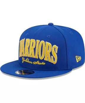 Мужская кепка Snapback Royal Golden State Warriors Golden Tall Text 9FIFTY New Era