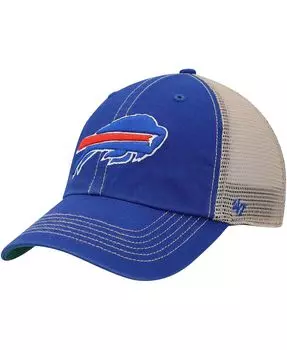 Мужская кепка Snapback Royal и Natural Buffalo Bills Team Trawler Trucker Clean Up '47 Brand