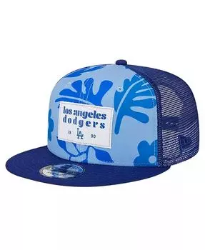 Мужская кепка Snapback Royal Los Angeles Dodgers Bikini Bottom Trucker 9FIFTY New Era, синий