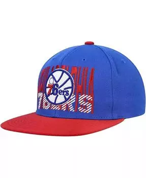Мужская кепка Snapback Royal Philadelphia 76ers SOUL Cross Check Mitchell & Ness, синий
