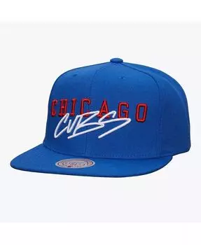 Мужская кепка Snapback Team Royal Chicago Cubs с метками Mitchell & Ness, синий