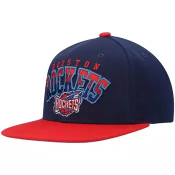 Мужская кепка Snapback темно-синего/красного цвета Mitchell & Ness Houston Rockets из твердой древесины с надписью с градиентом