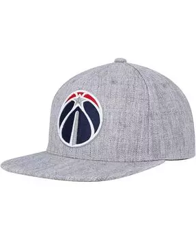 Мужская кепка Snapback Washington Wizards Hardwood Classics 2.0 цвета Хизер Серая Вашингтон Mitchell & Ness, серый