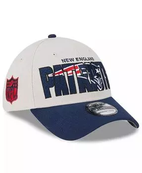 Мужская кепка Stone, темно-синяя, New England Patriots 2023 NFL Draft 39THIRTY Flex Hat New Era, мультиколор