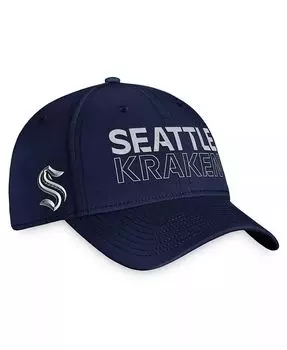 Мужская кепка темно-синего цвета Seattle Kraken Authentic Pro Road Flex Fanatics, синий
