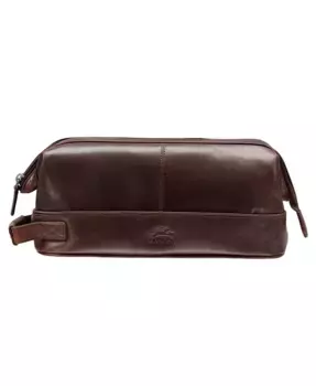 Мужская классическая дорожная косметичка с органайзером Mancini, коричневый
