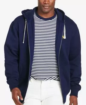 Мужская флисовая толстовка Polo Ralph Lauren с капюшоном, синий