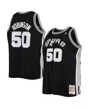 Мужская классическая футболка david robinson san antonio spurs big and tall hardwood classics Mitchell & Ness, черный