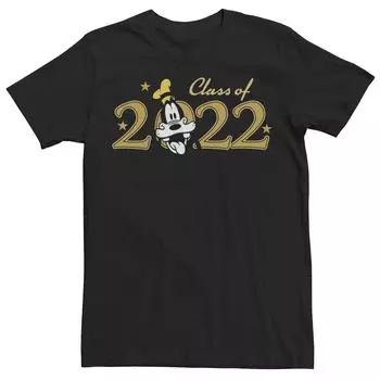 Мужская классическая футболка Disney Mickey Goofy Face Class Of 2022 Licensed Character
