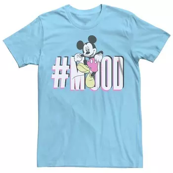 Мужская классическая футболка Disney's Mickey Mouse Happy Jump Mood Licensed Character, цвет Light Blue
