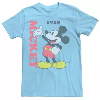 Мужская классическая футболка Disney's Mickey Mouse Happy Wave 1928 Licensed Character