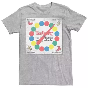 Мужская классическая футболка для настольных игр Twister с эффектом потертости Licensed Character