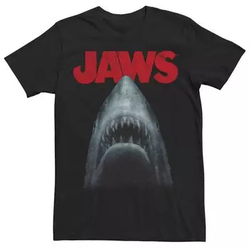 Мужская классическая футболка Jaws Shark In Dark Waters Icon Licensed Character