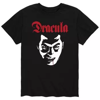 Мужская классическая футболка Monsters Dracula Face Licensed Character, черный