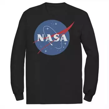 Мужская классическая футболка NASA с круглым логотипом и длинными рукавами Licensed Character