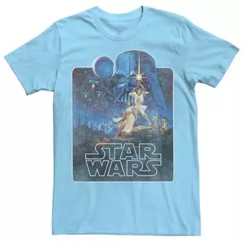 Мужская классическая футболка New Hope с винтажным плакатом и значком Star Wars