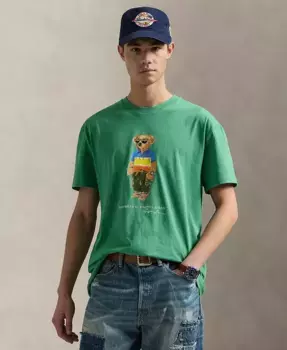 Мужская классическая футболка Polo Bear Polo Ralph Lauren, зеленый