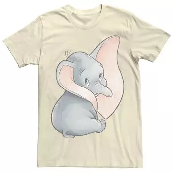 Мужская классическая футболка с большими ушками и милым портретом Dumbo Disney