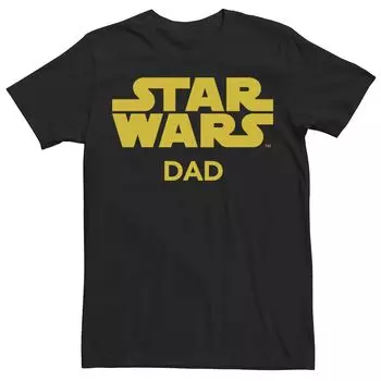 Мужская классическая футболка с графическим логотипом Dad Dad Star Wars