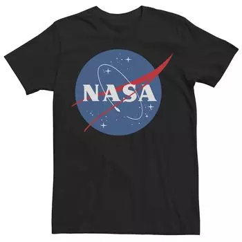 Мужская классическая футболка с графическим логотипом NASA Licensed Character