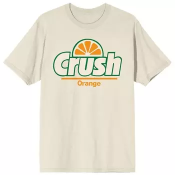 Мужская классическая футболка с графическим логотипом Orange Crush Licensed Character, цвет Beige Khaki