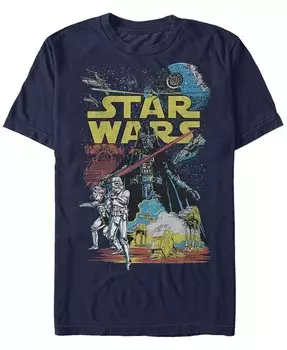 Мужская классическая футболка с коротким рукавом Darth Vader Supreme из сериала «Звездные войны» Fifth Sun, синий