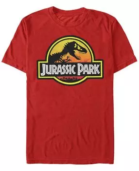Мужская классическая футболка с коротким рукавом и логотипом jurassic park Fifth Sun, красный