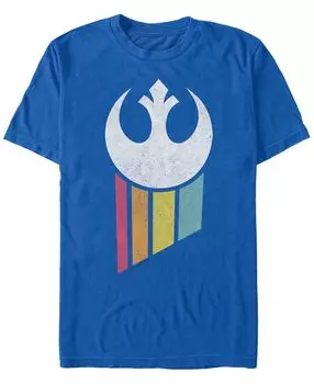 Мужская классическая футболка с коротким рукавом с логотипом rainbow rebel star wars Fifth Sun