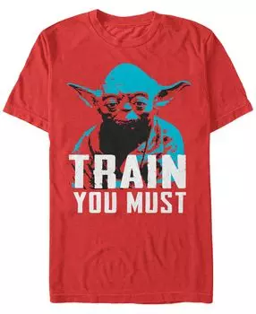 Мужская классическая футболка с коротким рукавом yoda train you must из «звездных войн» Fifth Sun, красный
