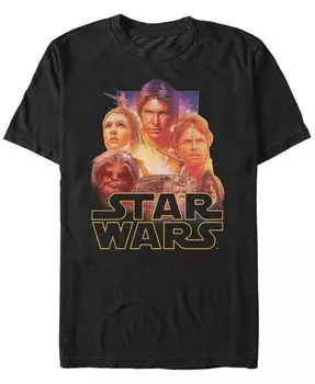 Мужская классическая футболка с короткими рукавами «Звездные войны» Heavenly Han Solo Group Fifth Sun, черный