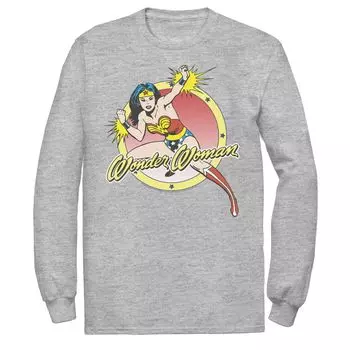 Мужская классическая футболка с круглым плакатом DC Comics Wonder Woman